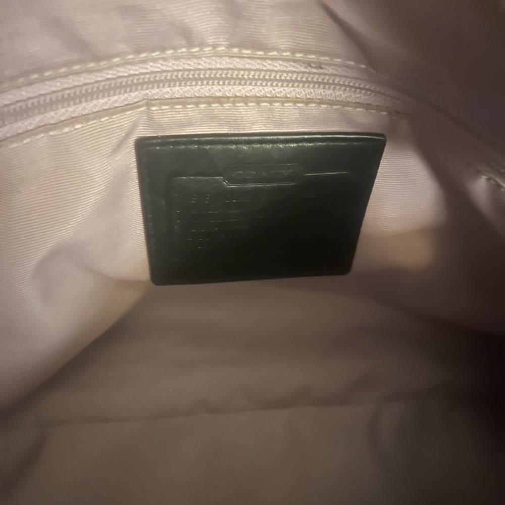 Coach Black Leather Shoulder Bag with Silver Hardware - Picture 8 of 9